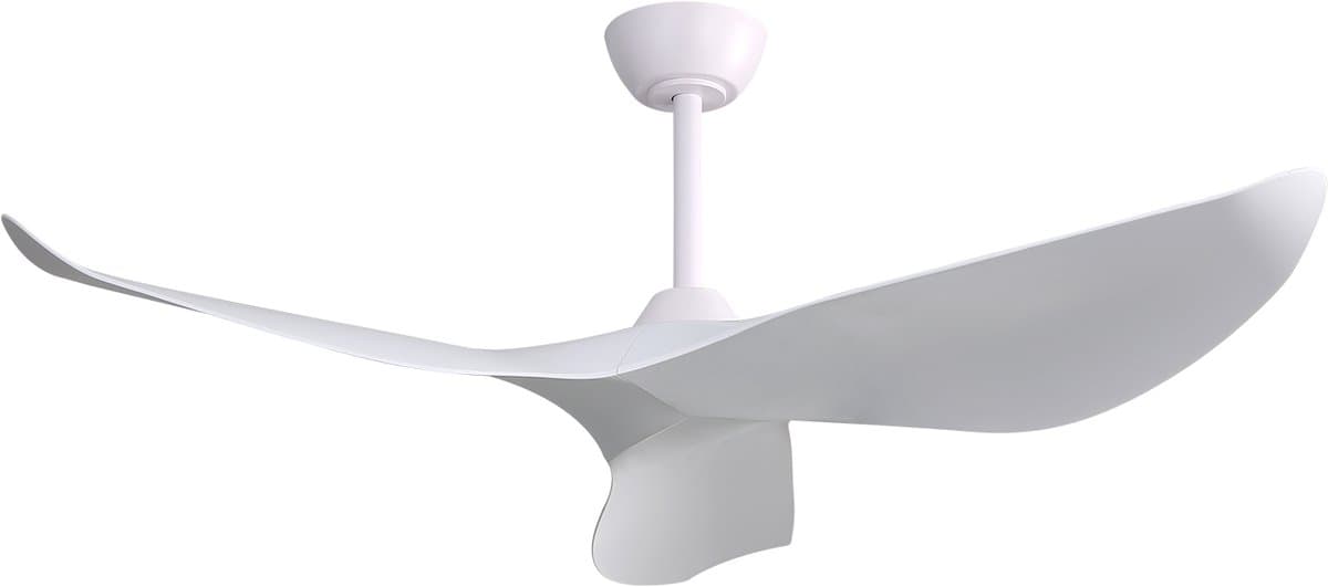 Plafondventilator van 132 cm (52 inch) zonder verlichting – voorzien van een afstandsbediening met 6 standen, 3 ABS-bladen en een omkeerbare gelijkstroommotor. — afbeelding 1