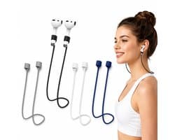 BOTC AirPods Koord - 4 Stuks Magnetische Anti-Verlies Bandjes - Siliconen Nekkoord & Sportkoord - Geschikt voor AirPods 1, 2, 3, Pro & Pro 2
