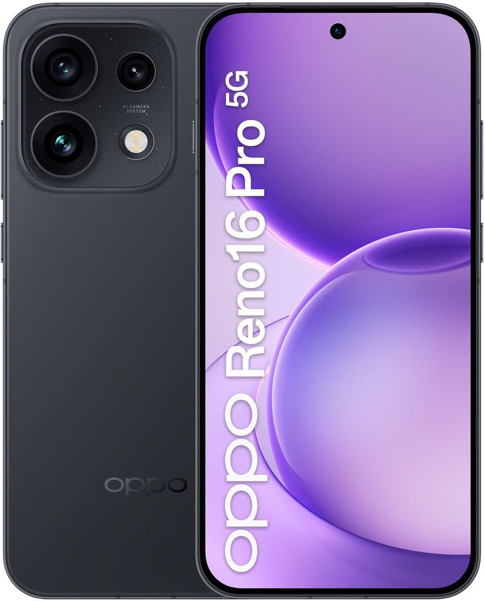 OPPO - Reno16 Pro 5G - 512GB - Starlight Black — afbeelding 1