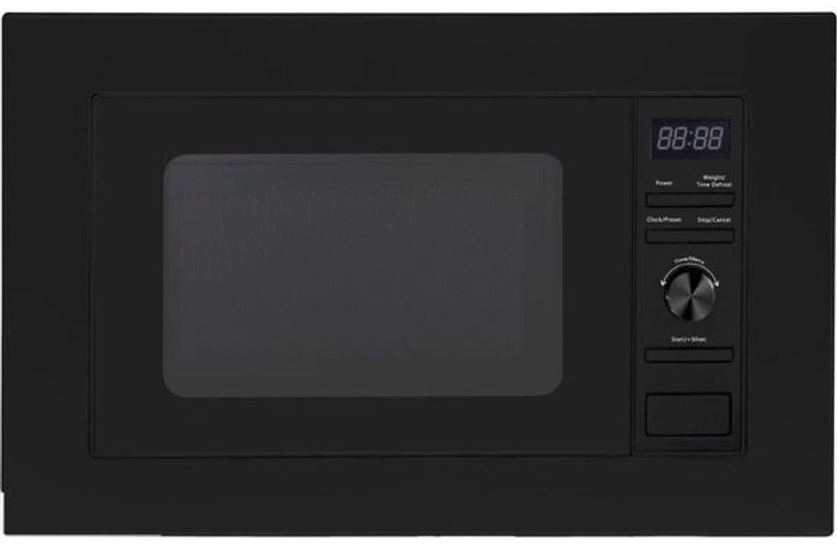 Inbouw Magnetron - Oven Keukenapparaat - Snel Eten Opwarmen - Roestvrijstalen Binnenruimte - 20 Liter - Zwart — afbeelding 1