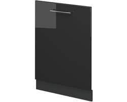 Vaatwasserfront - Keukenpaneel - Keuken Inrichten - Soft-close scharnieren - 60 cm breed - Antraciet hoogglans