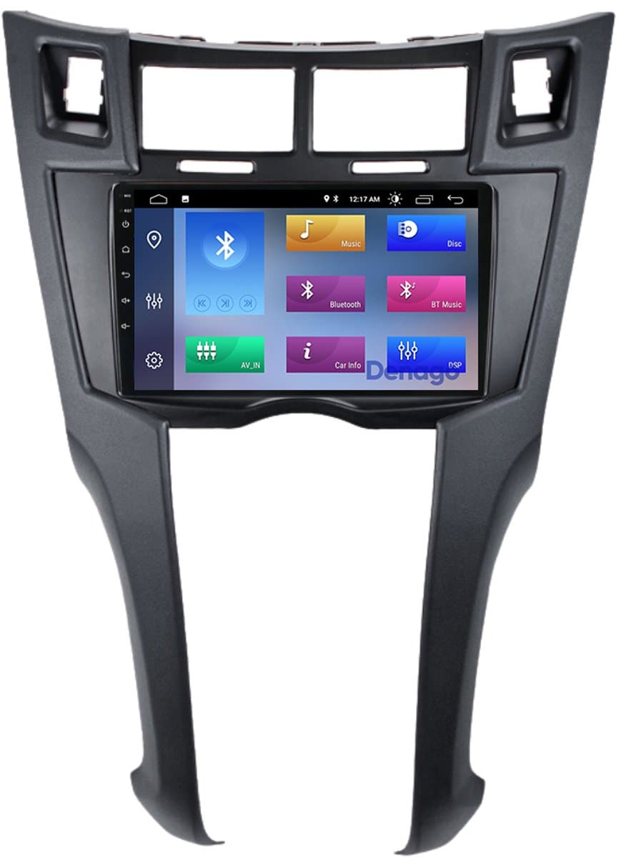 CarPlay autoradio geschikt voor Toyota Yaris | 2005 t/m 2012 | Android 13 | Draadloos Apple CarPlay & Android Auto | 2GB + 32GB | QuadCore processor | Denago DNG-A406 | 2025 model | 2005 2006 2007 2008 2009 2010 2011 2012 | Bluetooth & Wifi — afbeelding 1