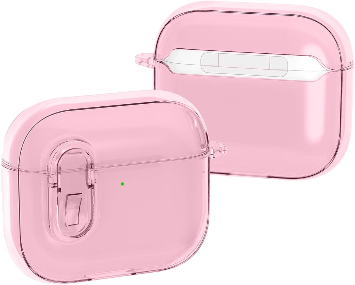 Mobigear Hoesje geschikt voor Apple AirPods 4 Hardcase Hoesje | Mobigear Crystal Clip - Roze — afbeelding 1