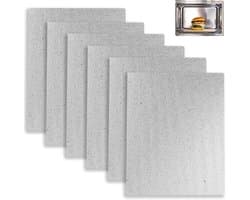 SnelShoppen - 6 Stuks Mica Platen voor Magnetron, 15x12cm Universeel - Super Dikke Warmte Isolerende Vervangplaten, Makkelijk op Maat te Snijden voor