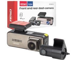 AMiO Dashcam Voor en Achter 4K + 2K WLAN – UHD Dual Camera 3840x2160 2560x1440 WiFi – 512GB Ondersteuning – 3.2” Display G Sensor Parking Mode