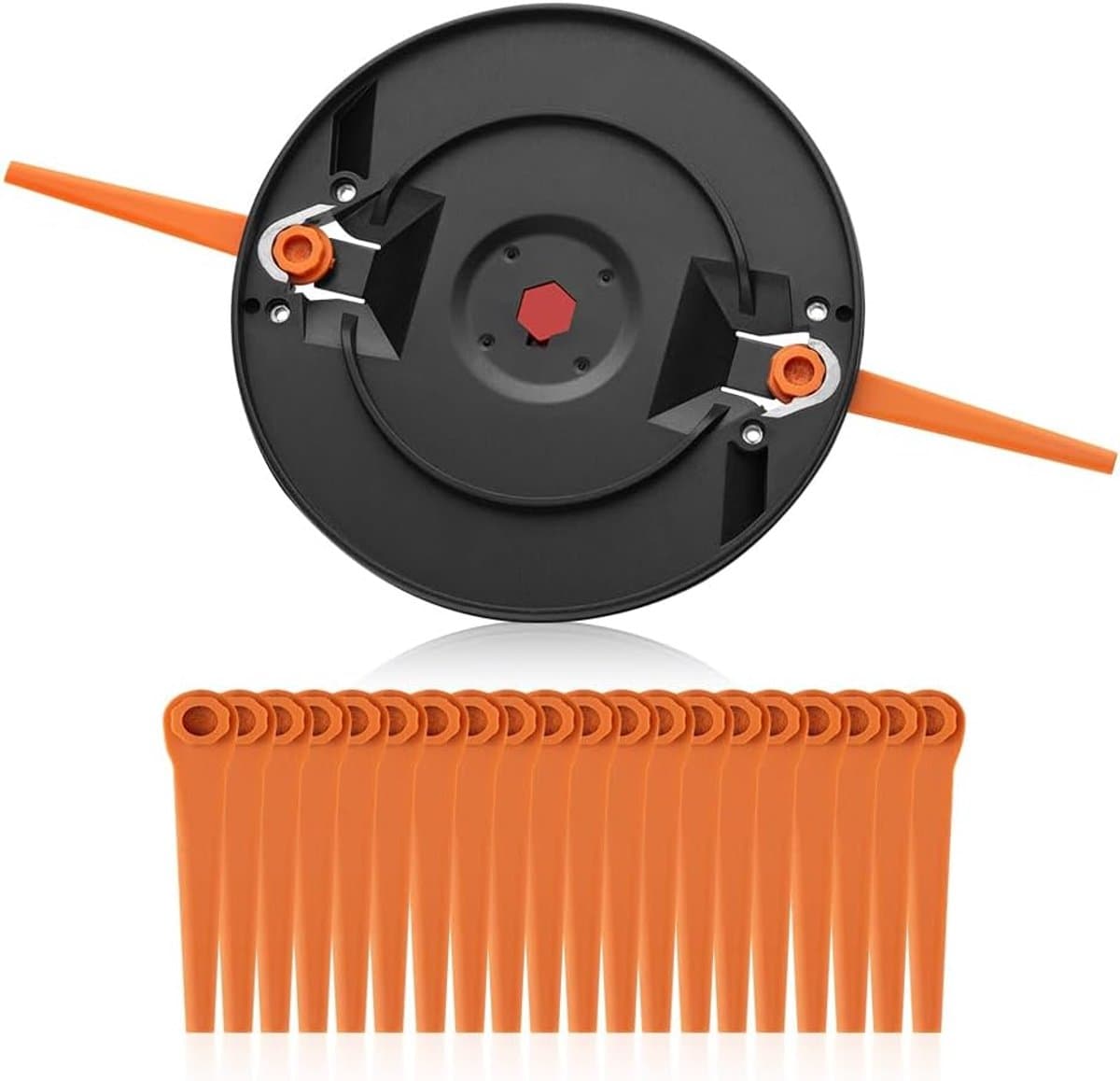 【Upgrade】Dubbelmesmesplaat Compatibel voor Gardena Artikel 9876, 9878, 14700, 14701, Grasmaaier Reservemesplaat Accessoires, 20 stuks Mesbladen — afbeelding 1