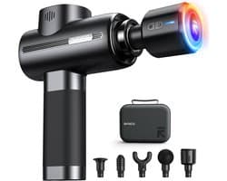 Massage Gun - Spierherstel Apparaat - Spierontspanning Na Sport - Verwarmen En Koelen - 0.7kg Lichtgewicht - Zwart