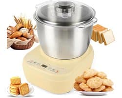 Brooddeegmachine 7 liter - RVS - Automatische kneding - Efficiënte deegverwerking - ShopVlot