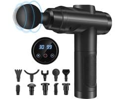 Lìon® Massagengun - Massage Pistool - Massage Gun - Zwart - 10cm x 10cm x 10cm