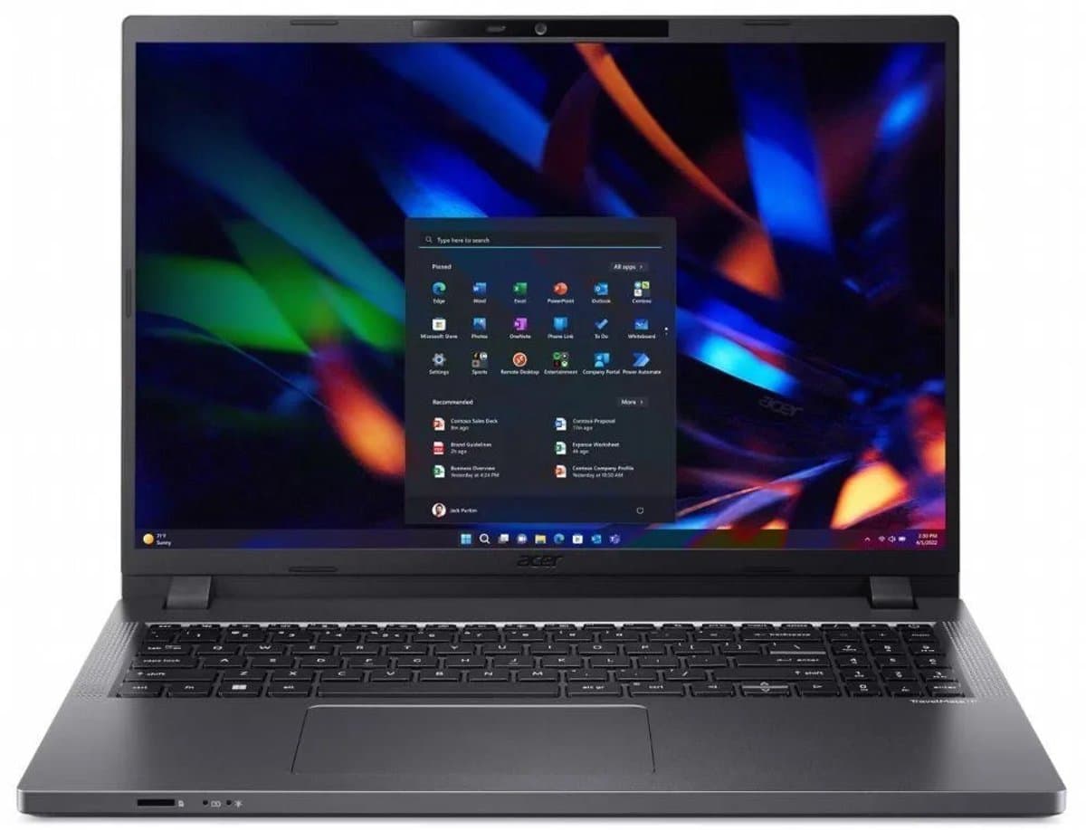 Acer TravelMate P2 (NX.BTWEX.006) | 16" WUXGA IPS | Intel Core i7-1355U | 16GB RAM | 512GB SSD | W11 Pro | Steel Grey — afbeelding 1