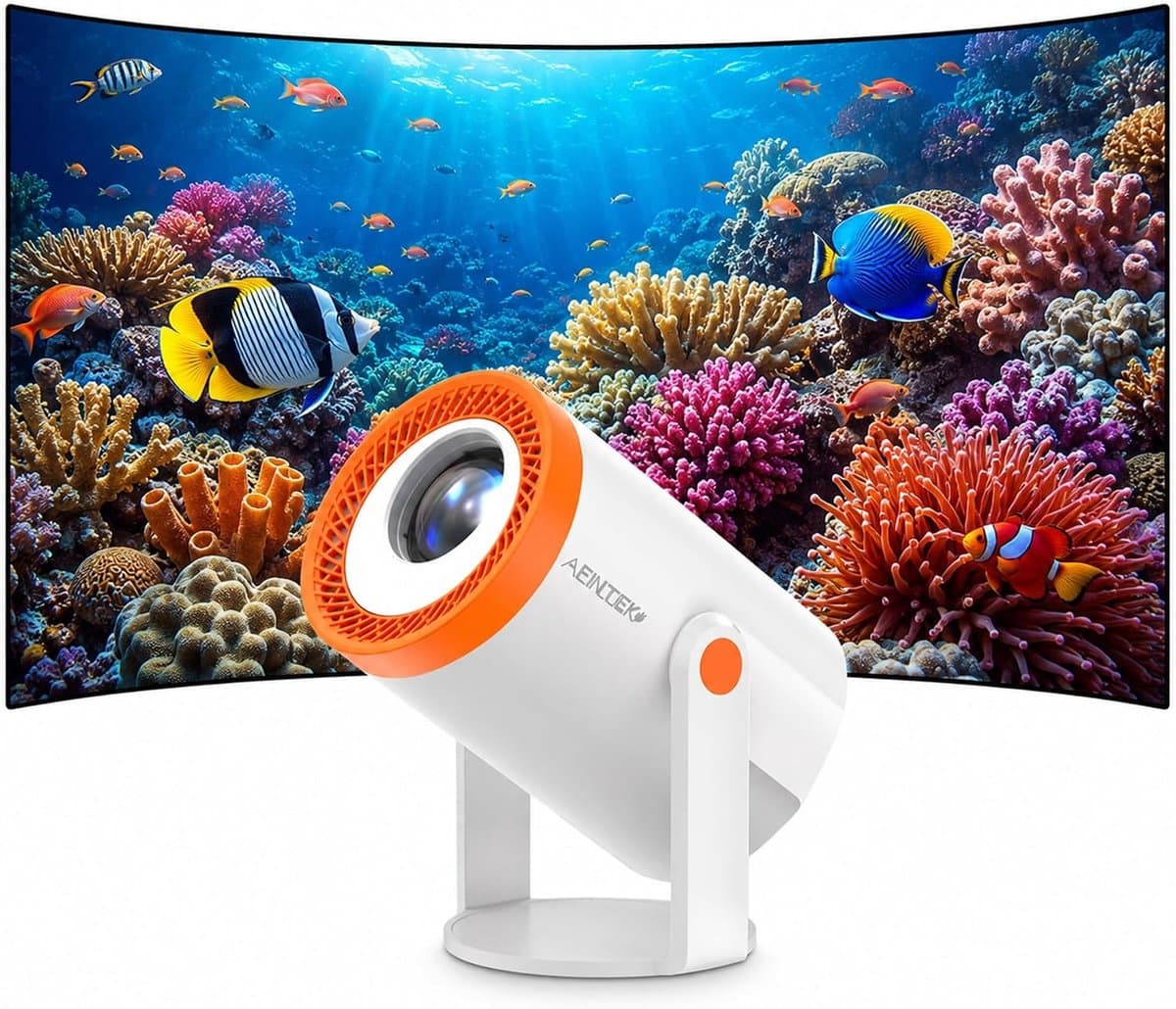 Mini Beamer - Android 13 - WiFi 6 & Bluetooth - HD Projector met 4K/8K Ondersteuning - Voor Thuisbioscoop & Gaming — afbeelding 1