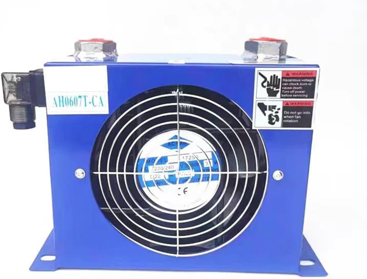 Oliekoeler Warmtewisselaar - Hydraulisch Koelsysteem - Temperatuur Stabiliseren - Efficiënte Warmteafvoer - 40 L/min Debiet - Blauw — afbeelding 1