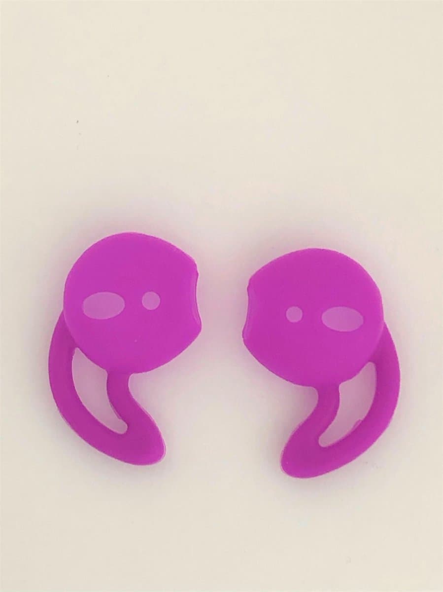 KELERINO. Anti-slip siliconen earhooks / earhoox / oorhaken geschikt voor Airpods 1 & 2 - Paars — afbeelding 1