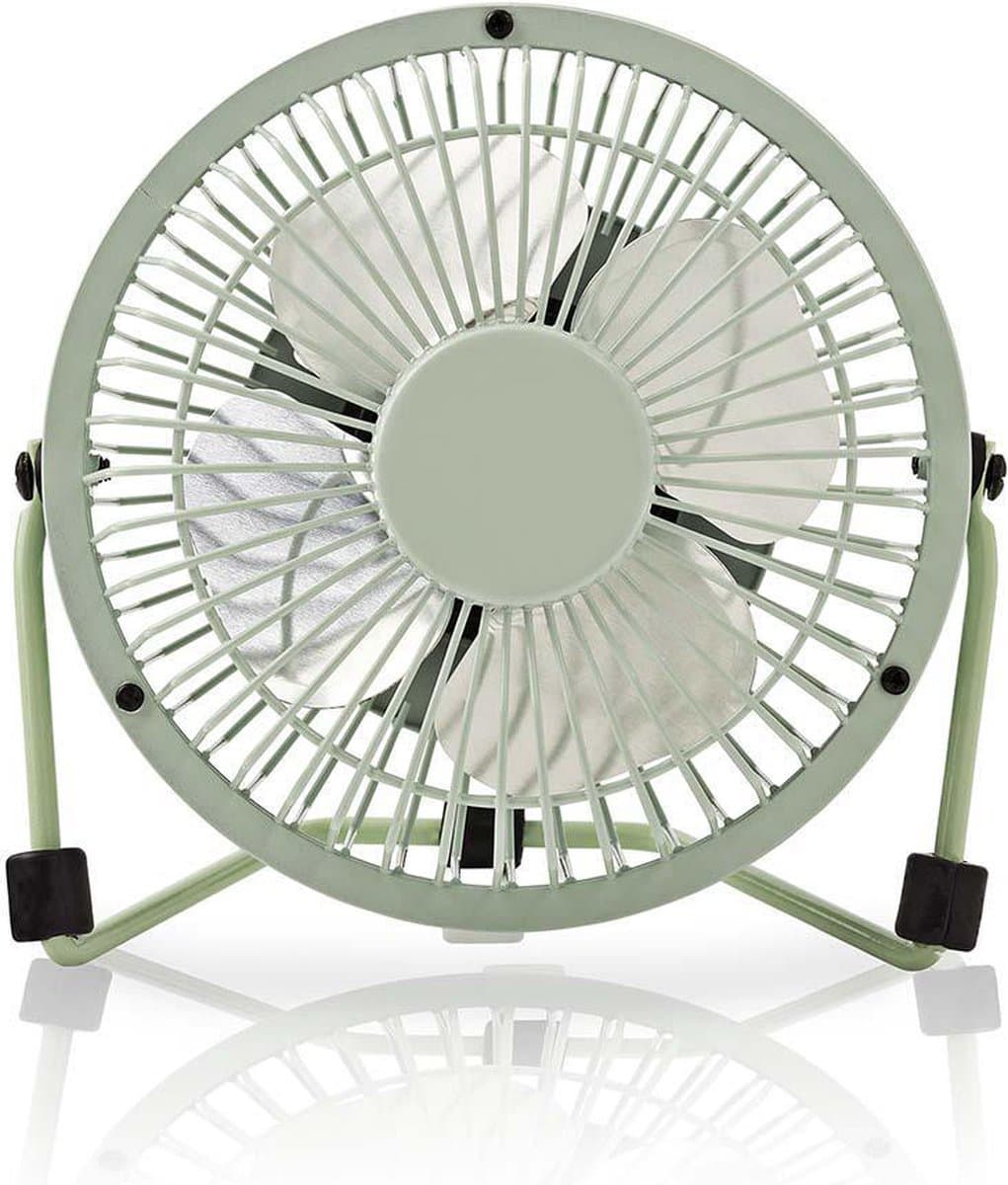 Nedis Tafelventilator | USB Gevoed | Diameter: 100 mm | 3 W | 1 Snelheid | Groen — afbeelding 1