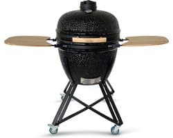Grillx Kamado BBQ - 24 Inch - Incl. Hoes - Barbecue Egg - Houtskool Barbecue - Zwart - Ø 53cm