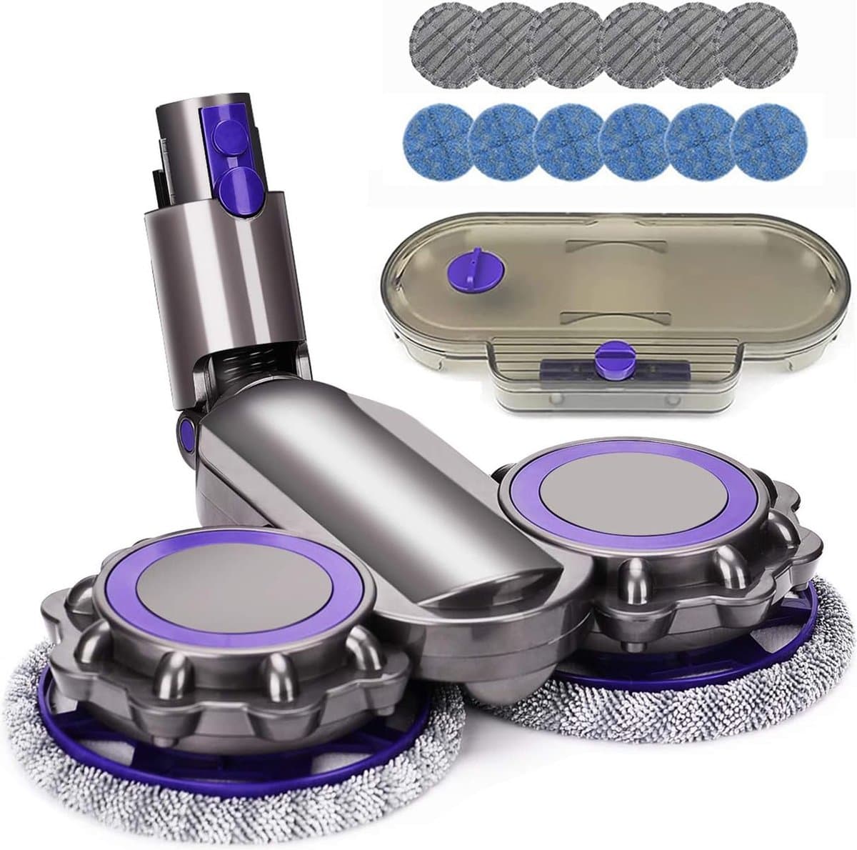 Elektrische Dweil Mop geschikt voor Dyson V7 V8 V11 V10 V15 Slim Steelstofzuiger – Dweilsysteem – Mondstuk - Vloerwisser– Stofzuigeraccessoires – Vloermop — afbeelding 1