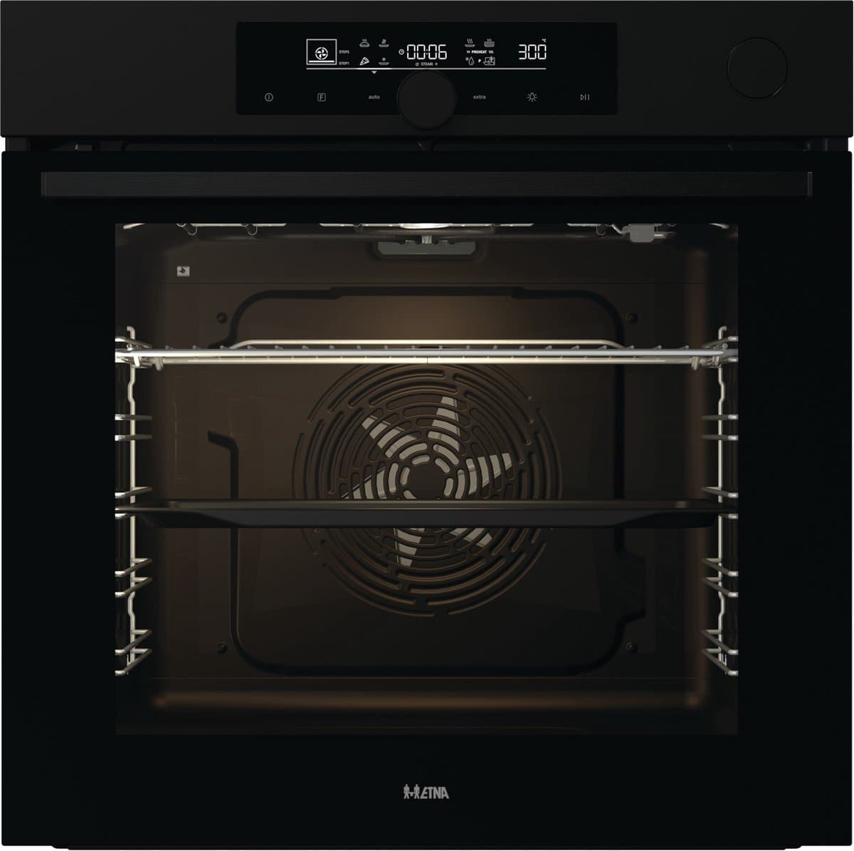 ETNA OPS916MZ - Inbouwoven - Pizza oven (tot 300°C) - AirFryer - Pyrolyse - SteamAssist - Matzwart — afbeelding 1