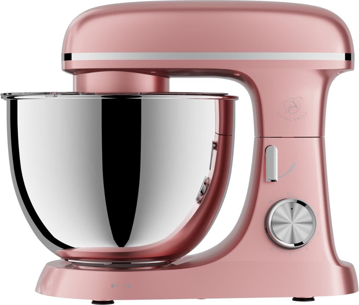 Royal Swiss® – Keukenmachine 2000W – 8.5L RVS Mengkom – Planetair Mengsysteem – 6 Snelheden – Pink — afbeelding 1