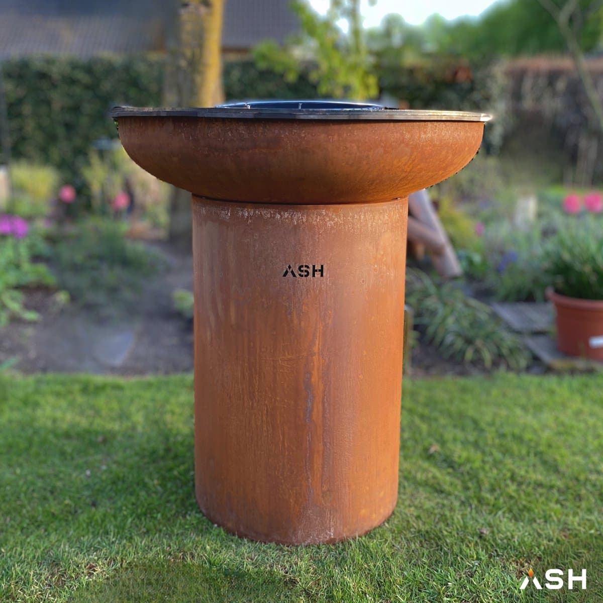 ASH - Aurora - XXL - Cortenstaal - Plancha barbecue met grillring - Buitenkoken - Plancha BBQ - Plancha Bakken - Roest- Grillring - Extra groot — afbeelding 1