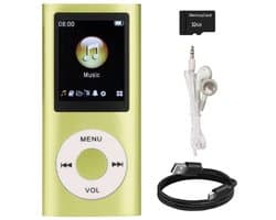 MP3 Speler met Bluetooth - Incl. 32GB SD Kaart - Digitaal 1,8-inch LCD-scherm - USB - FM-radio - Spraakrecorder - E-book - Dicatafoon - Ideaal voor Sport, Kinderen en Volwassenen - Groen