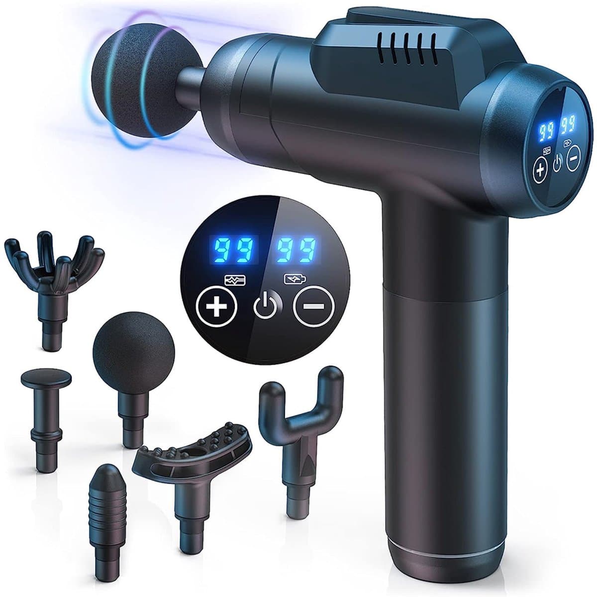 OKWISH Massageapparaten - Massage Gun - Instelbare Snelheid - Spiermassage - Massage Pistool - Zwart — afbeelding 1