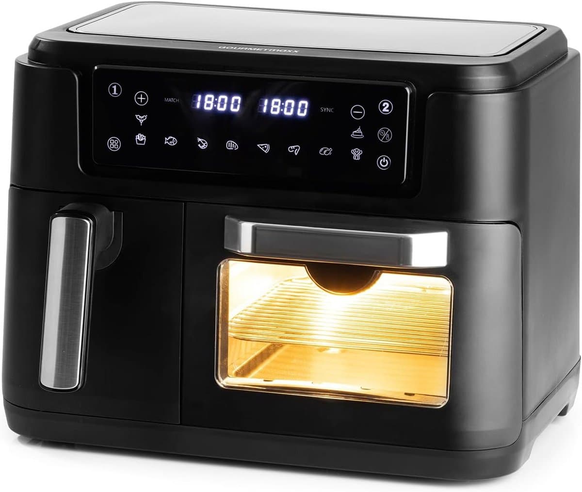 Digitale Heteluchtfriteuse 4-in-1 met 9 Functies: Frituren, Grillen, Bakken en Drogen — afbeelding 1