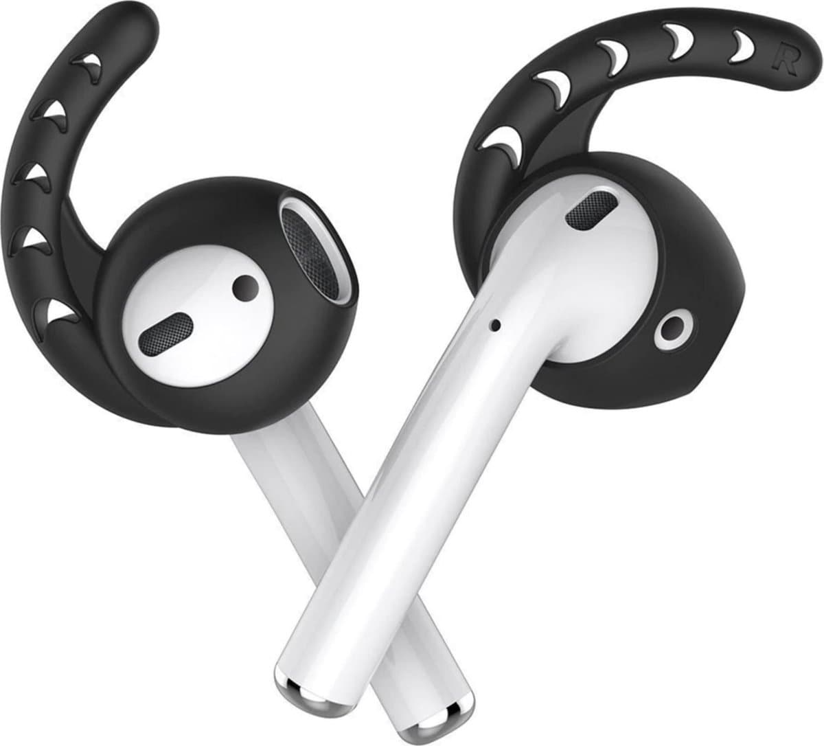 KELERINO. Earhooks / earhoox / oorhaken geschikt voor Airpods 1 & 2 - Zwart — afbeelding 1