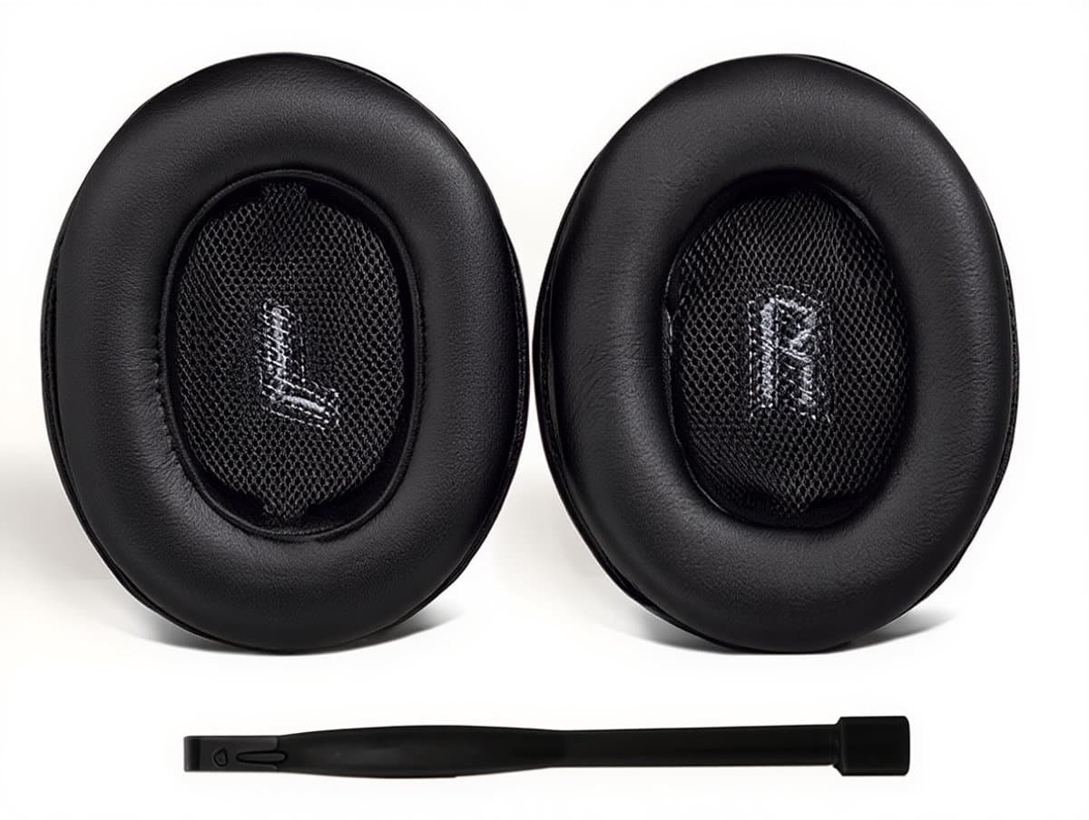 Set Oorkussens voor JBL Koptelefoon - E55BT Oorkussen - E55BT - Kunstleer met Traagschuim — afbeelding 1