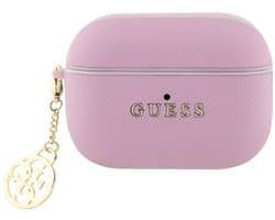Guess Airpods Pro & Pro 2 Case - Saffiano - Circle Charm - Roze