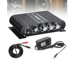 Bluetooth Mini HiFi Audio-versterker 20WX2 + 40W 2.1-kanaals met AUX & Stroomadapter