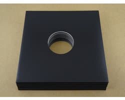 10 Stuks LP kartonnen buitenhoezen zwart (GOEDE KWALITEIT, 300gr karton) met 2 middengaten - hoezen, platenhoezen, beschermhoes, cardboard sleeve, outer cover, maxi-singles, lps vinyl platen, 12", 12 inch