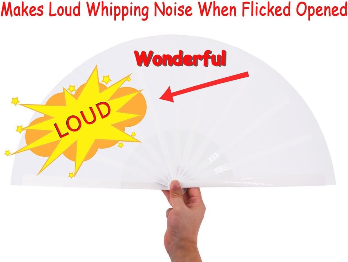 Grote Opvouwbare Nylondoek Ventilator voor Vrouwen - Handventilator voor Dans en Geschenken — afbeelding 1