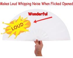 Grote Opvouwbare Nylondoek Ventilator voor Vrouwen - Handventilator voor Dans en Geschenken