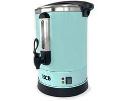 HCB® - Professionele Horeca Percolator - 14,3 liter - 95 kopjes - 230V - RVS / INOX Perculator - Elektrisch koffiezetapparaat - Volautomatische koffiemachine - 33x37x46 cm (DxBxH) - 2.70 kg - 1359