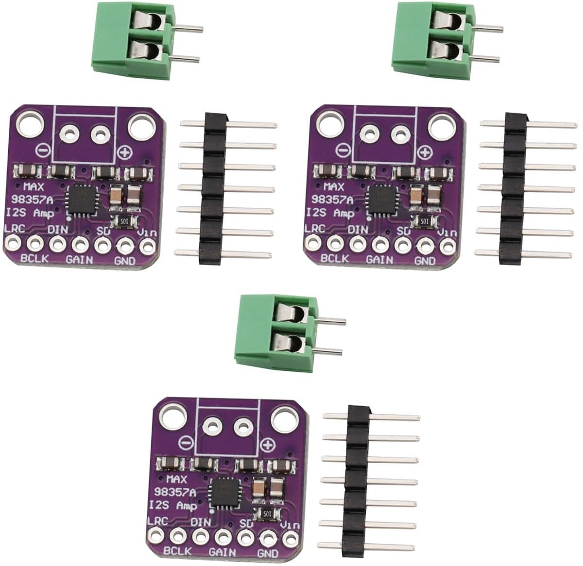 I2S Klasse D Audio Versterker Module voor Raspberry Pi (3 Stuks) — afbeelding 1
