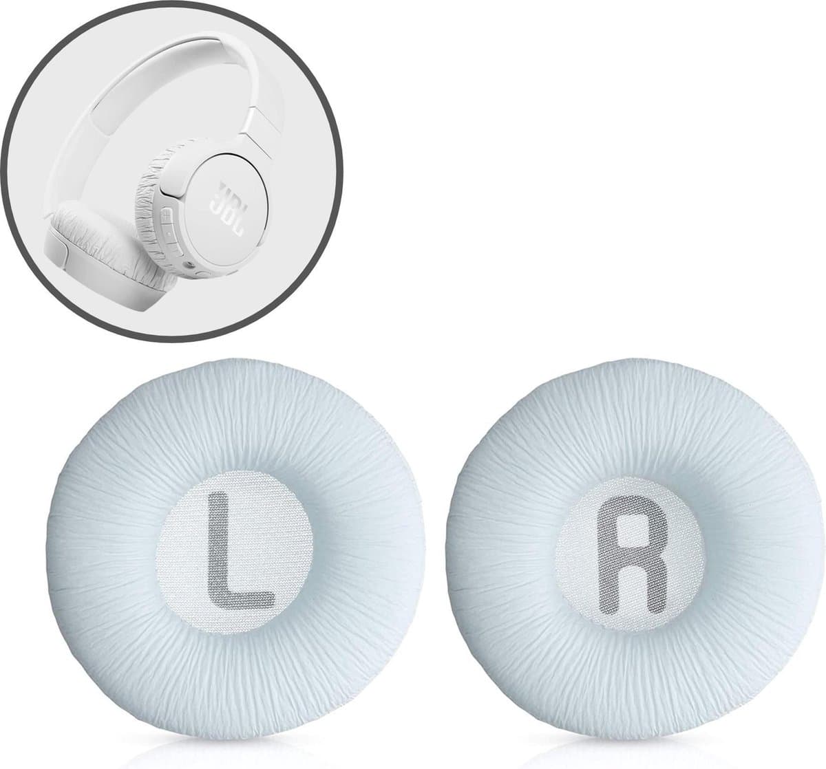 Oorkussens geschikt voor JBL Tune 600 - 500BT - T450 - Wit — afbeelding 1