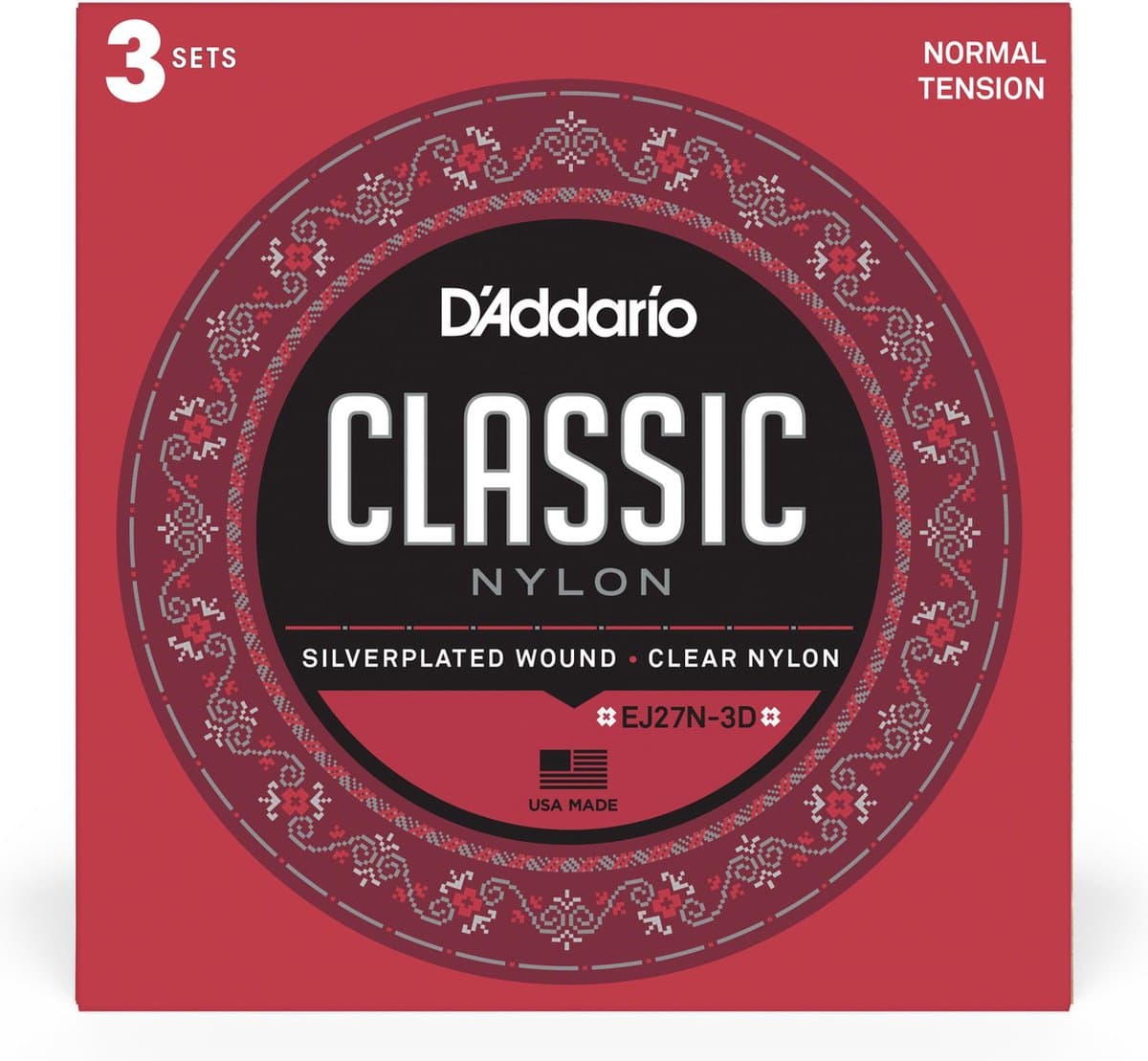 D'Addario EJ27N-3D Klassieke Gitaarsnaren 3-Pack - Normale Spanning — afbeelding 1