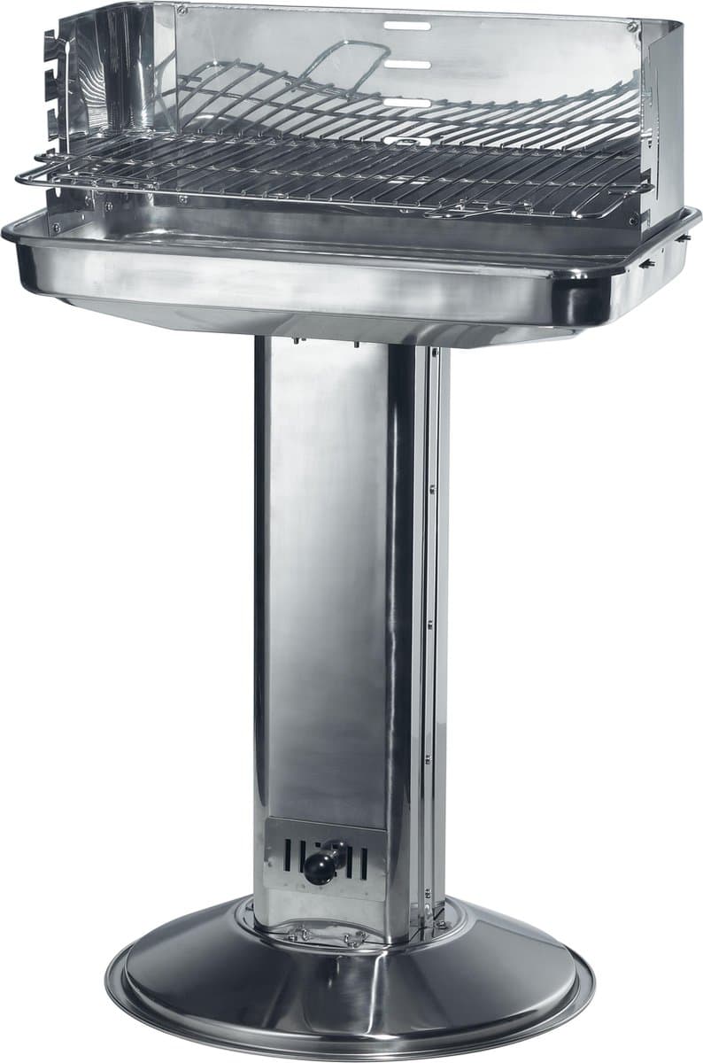 Garden Grill Houtskool Zuilbarbecue - Vierkant - zwart — afbeelding 1