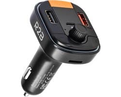 R2B Bluetooth Transmitter Auto - FM Transmitter - Bluetooth Receiver - Autolader - Carkit - USB C en USB A & Micro SD Poort - Auto Accessoires