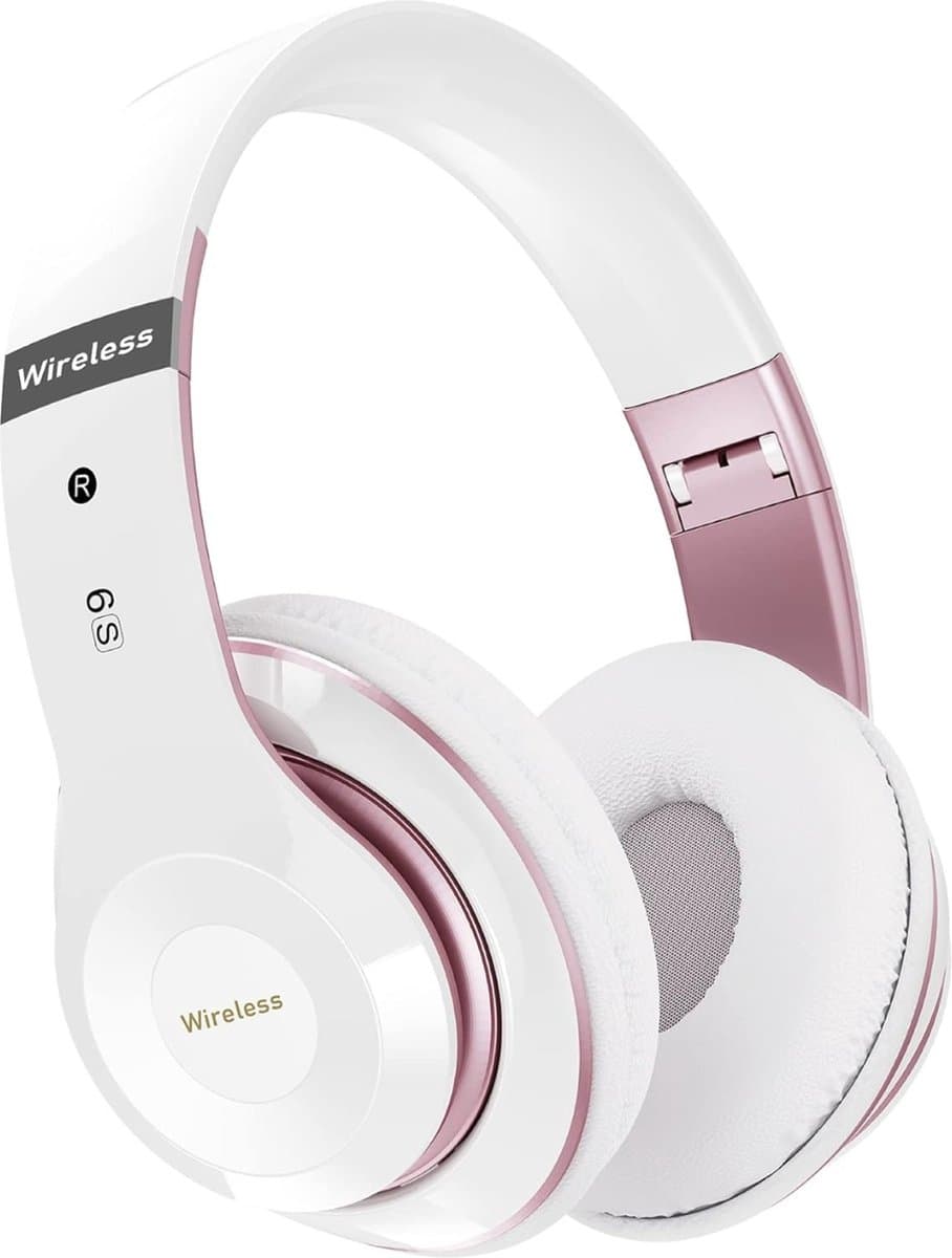 StayPowered Sound Hoofdtelefoon - Puur Geluid, Eindeloos Comfort - 6 EQ-Modi - 65 Uur Speeltijd - Bluetooth 5.3 - Ingebouwde HD-Microfoon - Dual-Modus - Superlicht & Verstelbaar - Wit - Levering Sneller dan Aangegeven! — afbeelding 1