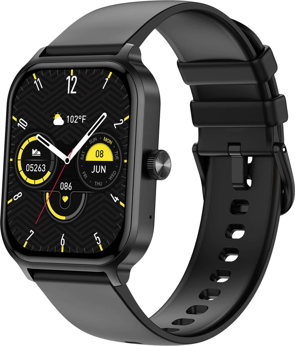 Knobbout 1.93" Smartwatch - Bluetooth belfunctie -Langzame ademhalingstraining- Bloeddrukmeting,Hartslagfunctie, Caloriemeting, Slaapmonitor, Afstandmeting, Bloedzuurstof analyse -100+sportmodi -Android en iOS- Grijs — afbeelding 1