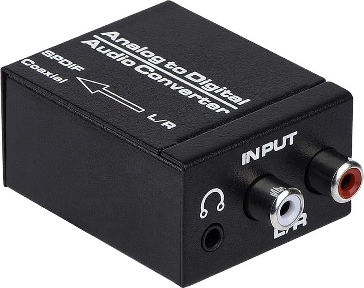 NÖRDIC SGM-148 Analoog naar digitaal audio converter - 48 kHz Audio Adapter voor Toslink naar RCA L/R - Zwart — afbeelding 1