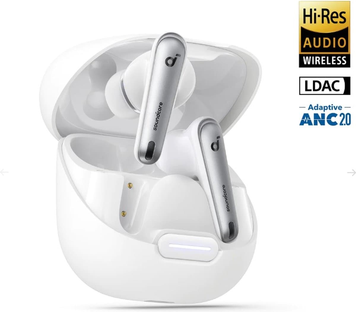 Anker Liberty 4 Draadloze Oordopjes - Noise Cancelling Headset - Wit — afbeelding 1