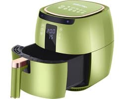 Swiss Pro+ - SP-DAF7LG - airfryer XXXL - Intelligente Heteluchtfriteuse Digitaal- 7 L - XXXL - New Model 2026- GRATIS Recepten Boek - Touchscreen - TURBO Opwarmen - Green - 7 liter