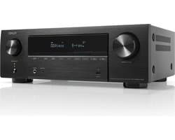 Denon AVR-X1800H AV Receiver met DAB-Radio, 7.2 kanalen, HEOS® Built-In, 3D-Audio Versterker, Bluetooth en WIFI ingebouwd en 8K HDMI-Aansluiting- Zwart