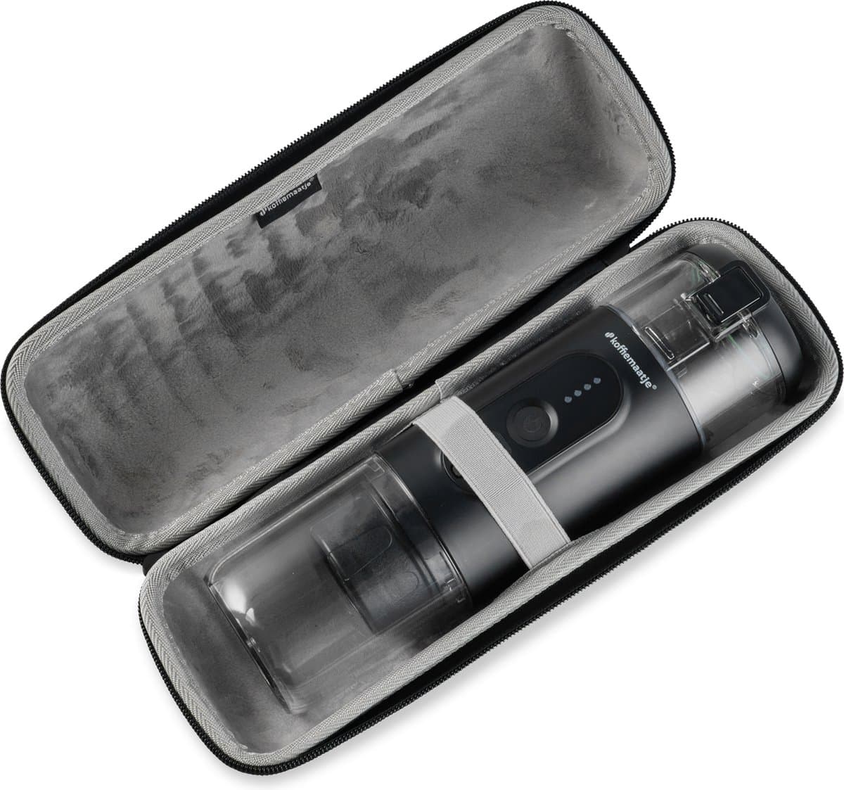 Koffiemaatje Hardcase Beschermhoes | Voor Draagbare Koffiemachine | Geschikt Voor 80ml & 125ml | Water- En Vuilafstotend | Zachte Binnenvoering | Dubbele Ritssluiting | Zwart — afbeelding 1