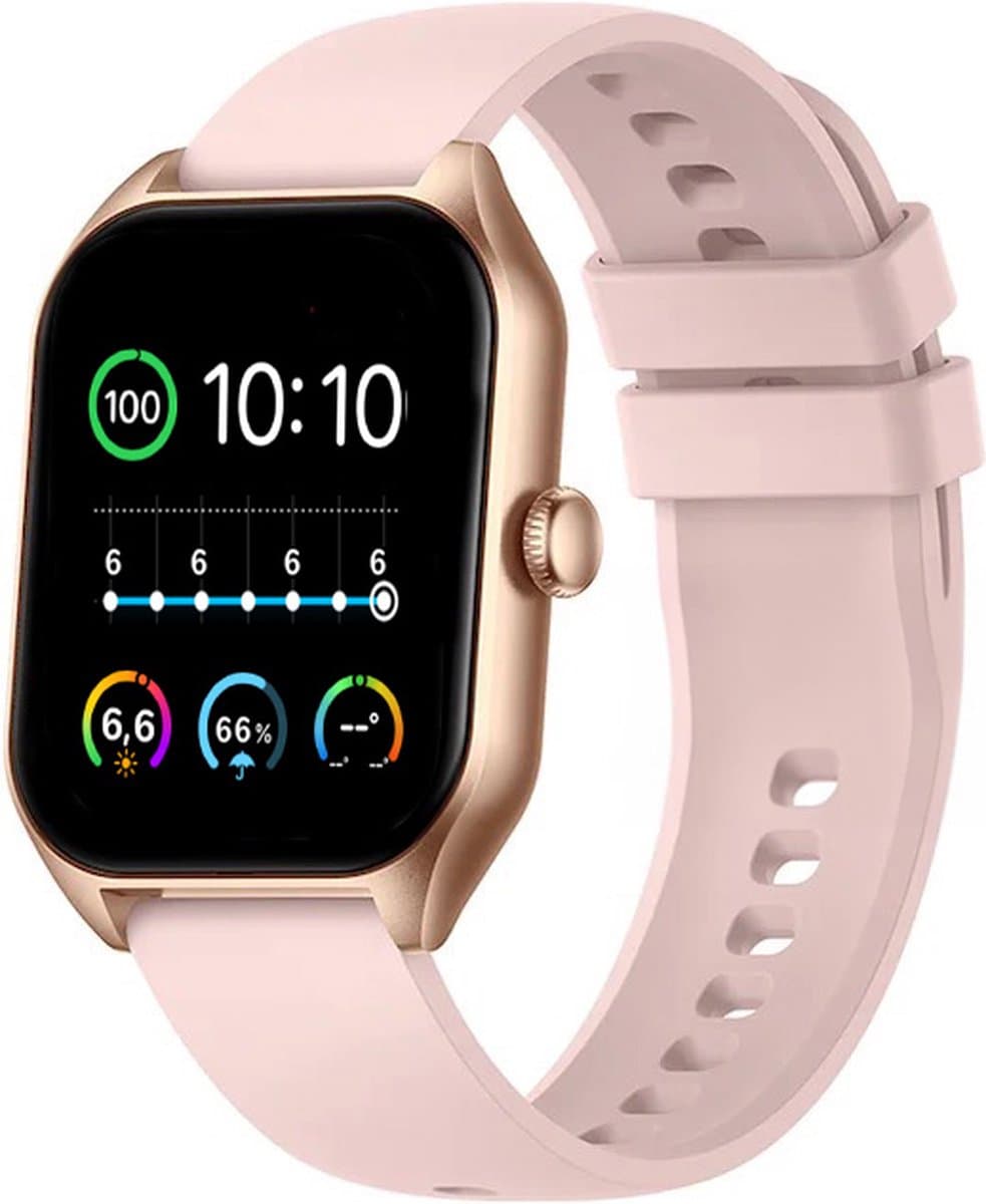 Royal Supplies C50 - Smartwatch- Smartwatch Dames & Heren - Screenprotector - 2026- Bellen- HD Touchscreen - Horloge - Stappenteller - Bloeddrukmeter - Saturatiemeter - IOS & Android - Rose goud — afbeelding 1