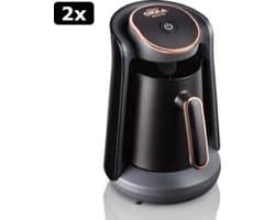 2x Arzum OKKA Minio Copper - Turkse Koffiemachine - Zwart & Koper | 4 kopjes | OK004 - Black & Copper | Turkish Coffee Maker