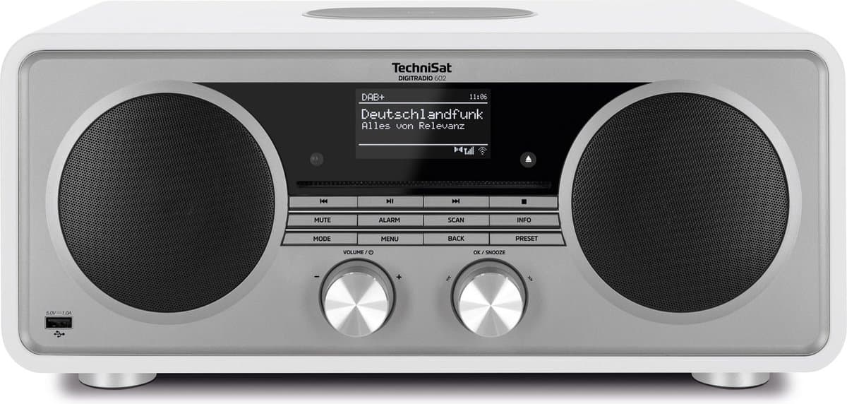 TechniSat DIGITRADIO 602 - Stereo Internetradio (DAB+, FM, 70 watt 2.1-systeem met subwoofer, draadloze oplader, CD, USB, Bluetooth, AUX, WLAN, wekker, Spotify, afstandsbediening) — afbeelding 1