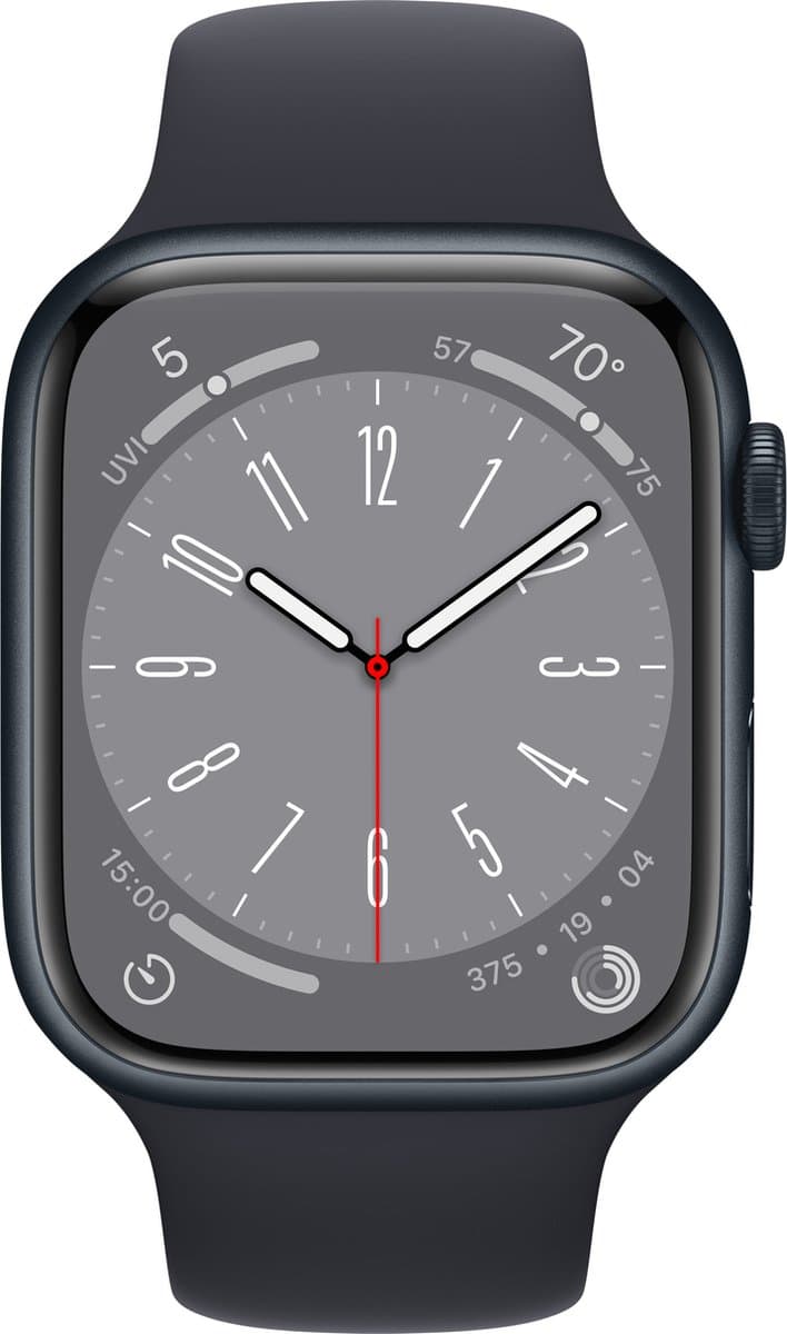 Apple Watch Series 8 - 41mm - Middernacht Aluminium — afbeelding 1